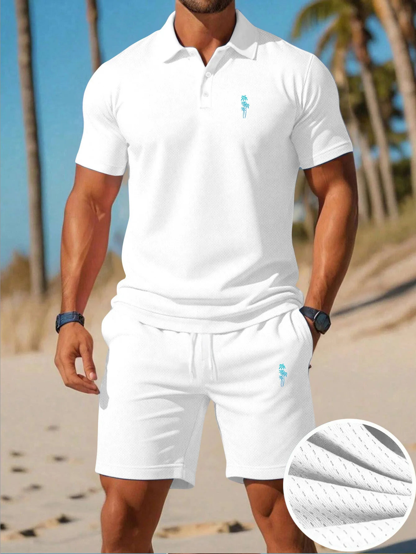 Polo Shirt Slim - طقم قميص بولو رجالي جديد للصيف،