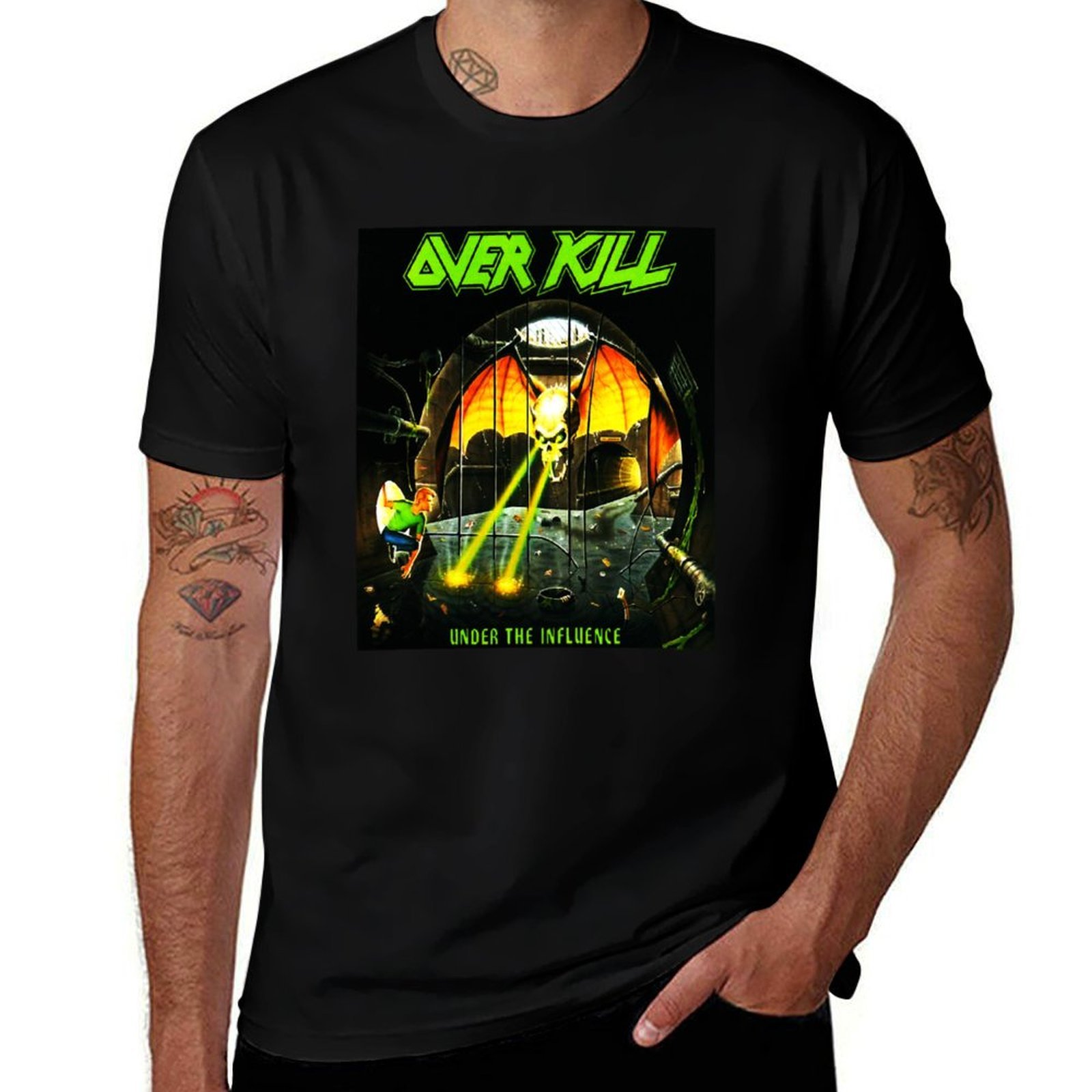 Men'S Fashion Genres - تي شيرت Overkill Band Metal Popular