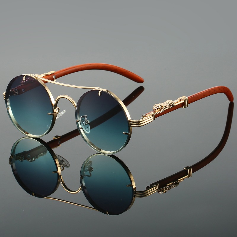Men'S Fashion Round Glasses - نظارات شمسية دائرية شعبية للرجال، نظارات