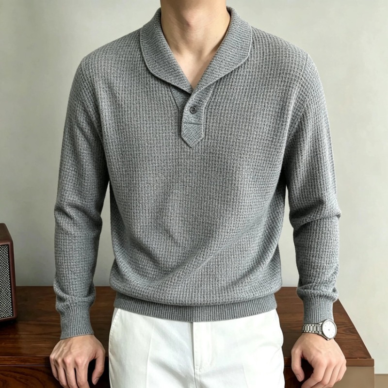 Polo Shirt Slim - قميص بولو رجالي جديد بأكمام طويلة