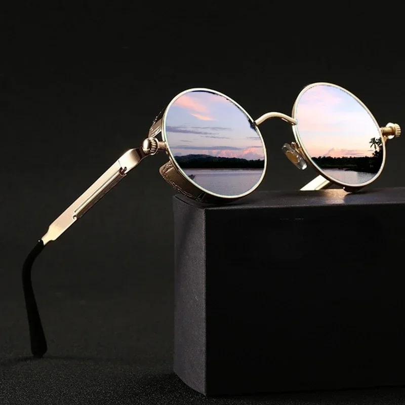 Men'S Fashion Round Glasses - نظارات شمسية رياضية كلاسيكية أنيقة بتصميم