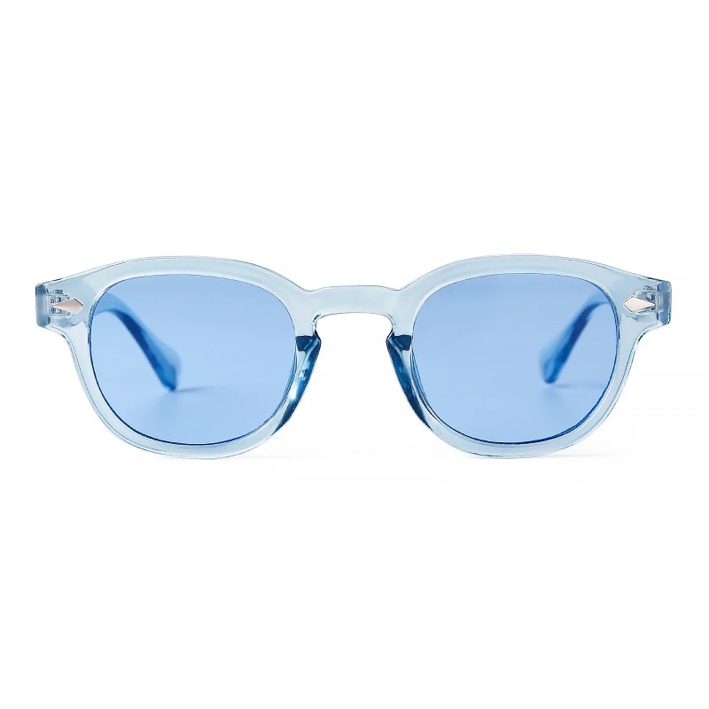 نظارات شمسية دائرية شفافة زرقا - مراجعة Men'S Fashion Round Glasses وسعره