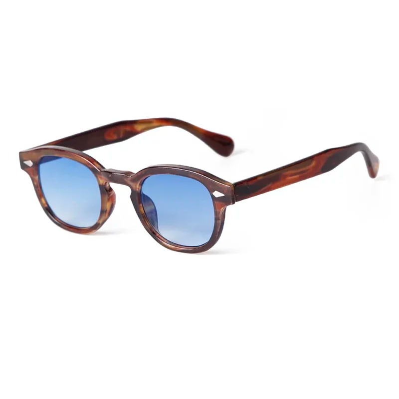 نظارات شمسية دائرية شفافة زرقا - مراجعة Men'S Fashion Round Glasses وسعره