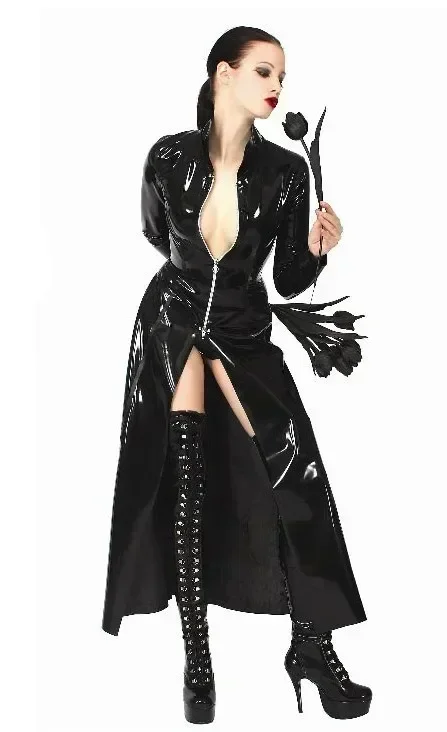 فيلم نيو خندق أسود لامع بولي ك - مراجعة Trench Coat Men وسعره