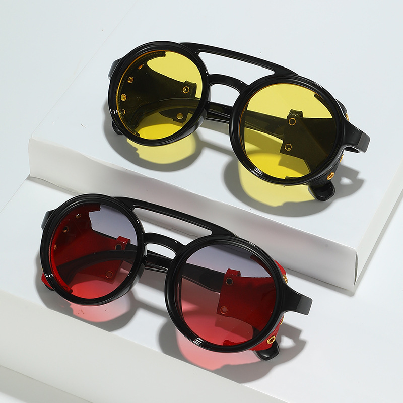 نظارات شمسية ريترو مضادة للأشع - مراجعة Men'S Fashion Round Glasses وسعره