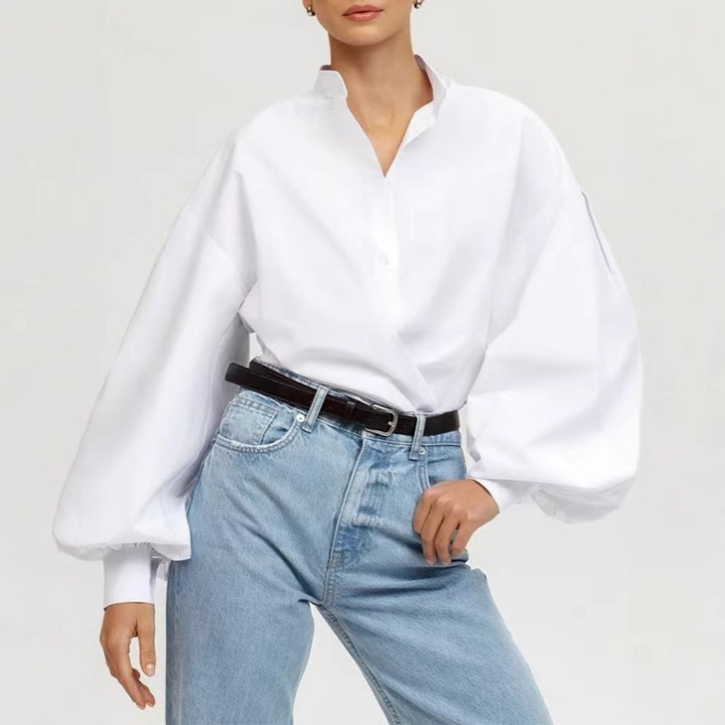 قميص نسائي فضفاض بأكمام واسعة  - مراجعة Polo Shirt Slim وسعره