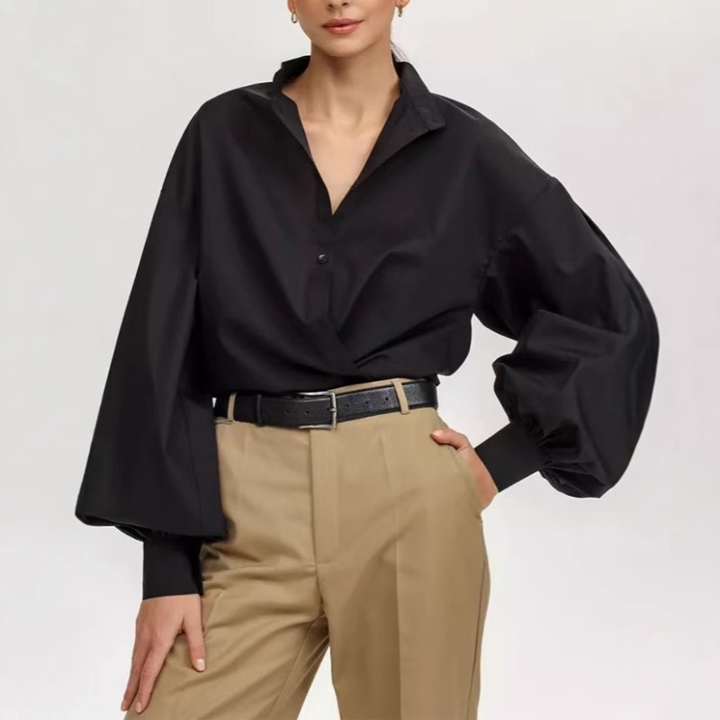 قميص نسائي فضفاض بأكمام واسعة  - مراجعة Polo Shirt Slim وسعره