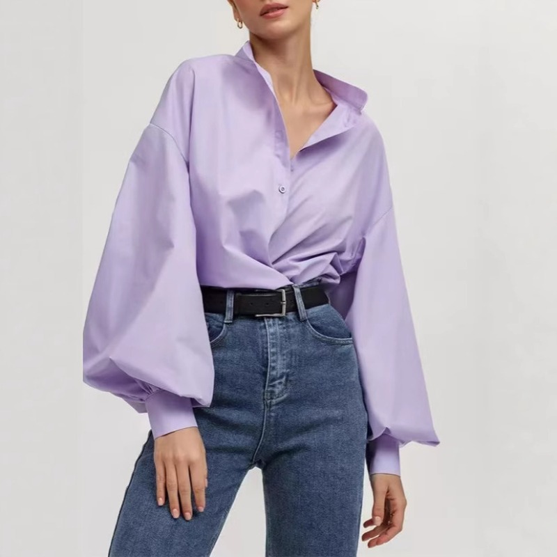 قميص نسائي فضفاض بأكمام واسعة  - مراجعة Polo Shirt Slim وسعره