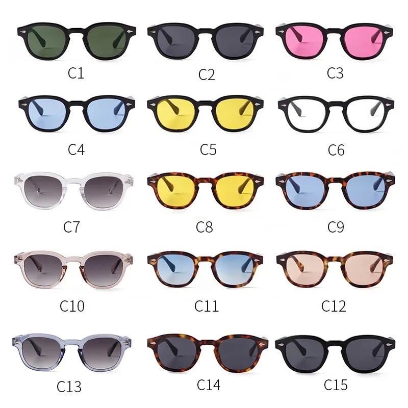 نظارات شمسية دائرية عتيقة الطر - مراجعة Men'S Fashion Round Glasses وسعره