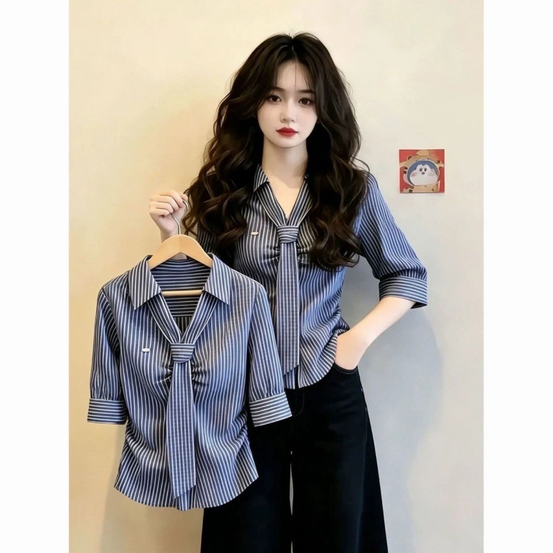 بلوزة أنيقة مخططة بأكمام قصيرة - مراجعة Polo Shirt Slim وسعره