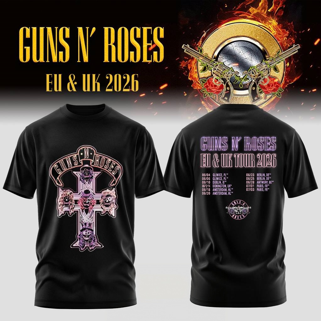 تي شيرت بتصميم فرقة Guns N Ros - مراجعة Men'S Fashion Uk وسعره