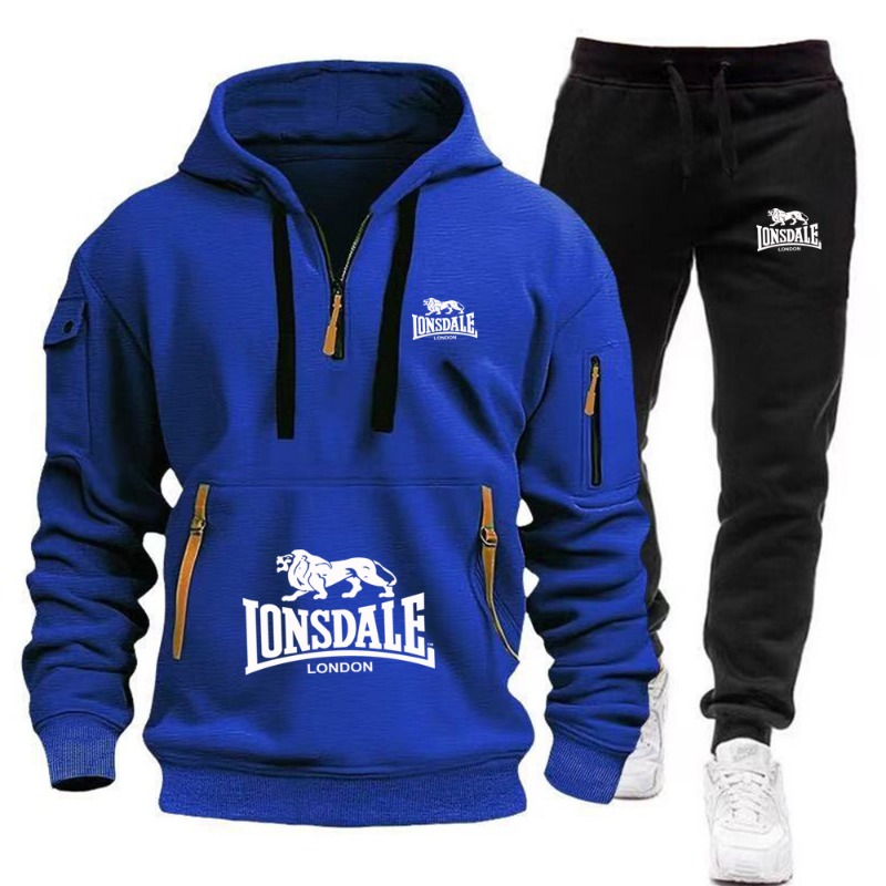 طقم هودي رجالي من LONSDALE بجي - مراجعة Mens Fashion Zip Up وسعره