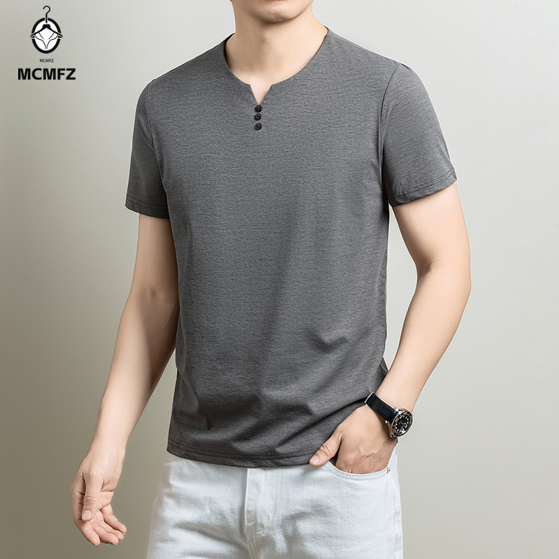 قميص هينلي رجالي أساسي مريح من - مراجعة Men'S Fashion Undershirt وسعره