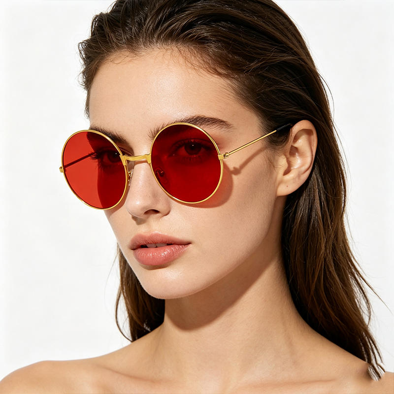 نظارات شمسية كلاسيكية بإطار دا - مراجعة Men'S Fashion Round Glasses وسعره