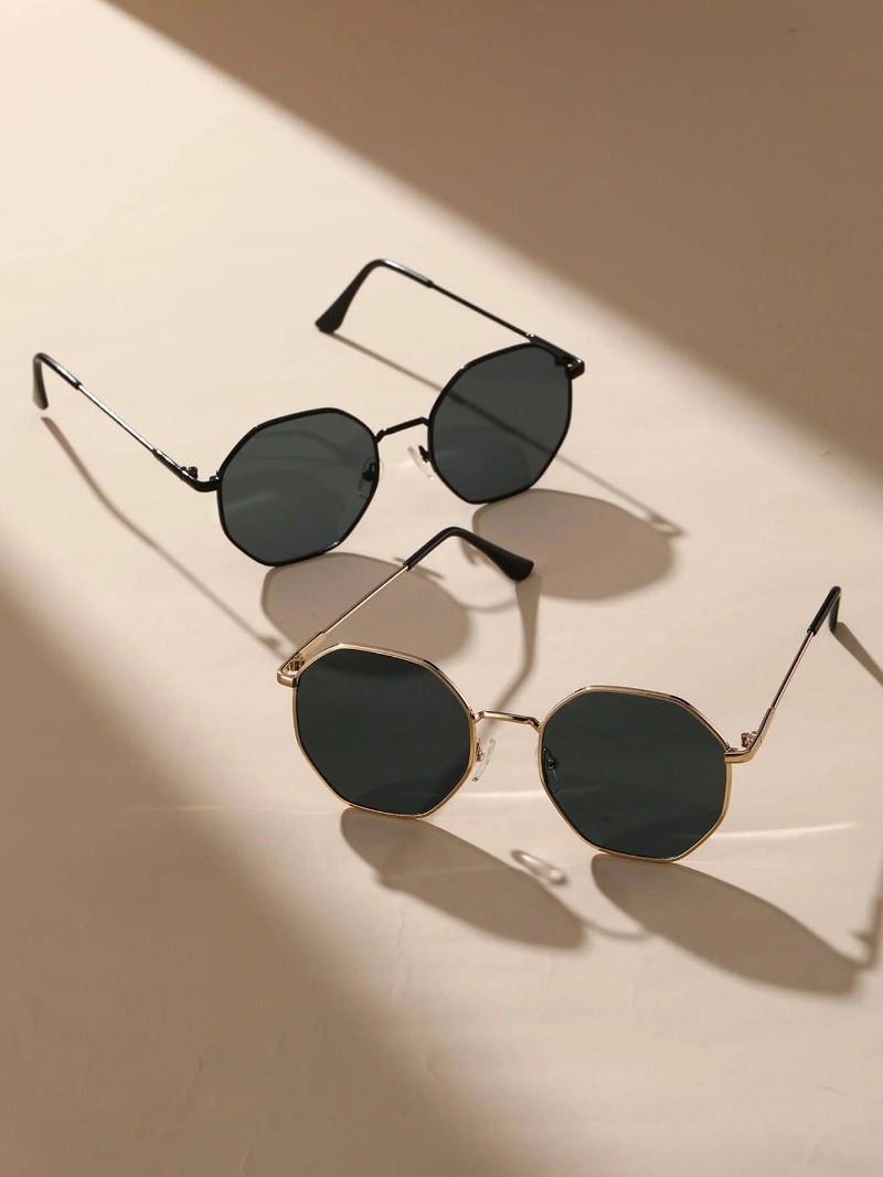1/3 قطعة نظارات شمسية بإطار مع - مراجعة Men'S Fashion Round Glasses وسعره