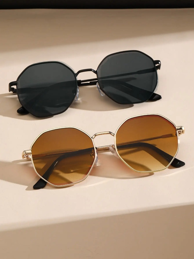 1/3 قطعة نظارات شمسية بإطار مع - مراجعة Men'S Fashion Round Glasses وسعره