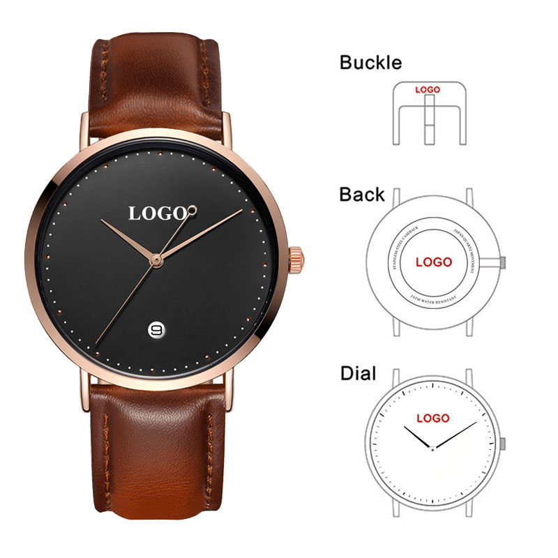CL026 ساعة يد رجالية بتصميم مخ - مراجعة Men'S Fashion Logo وسعره