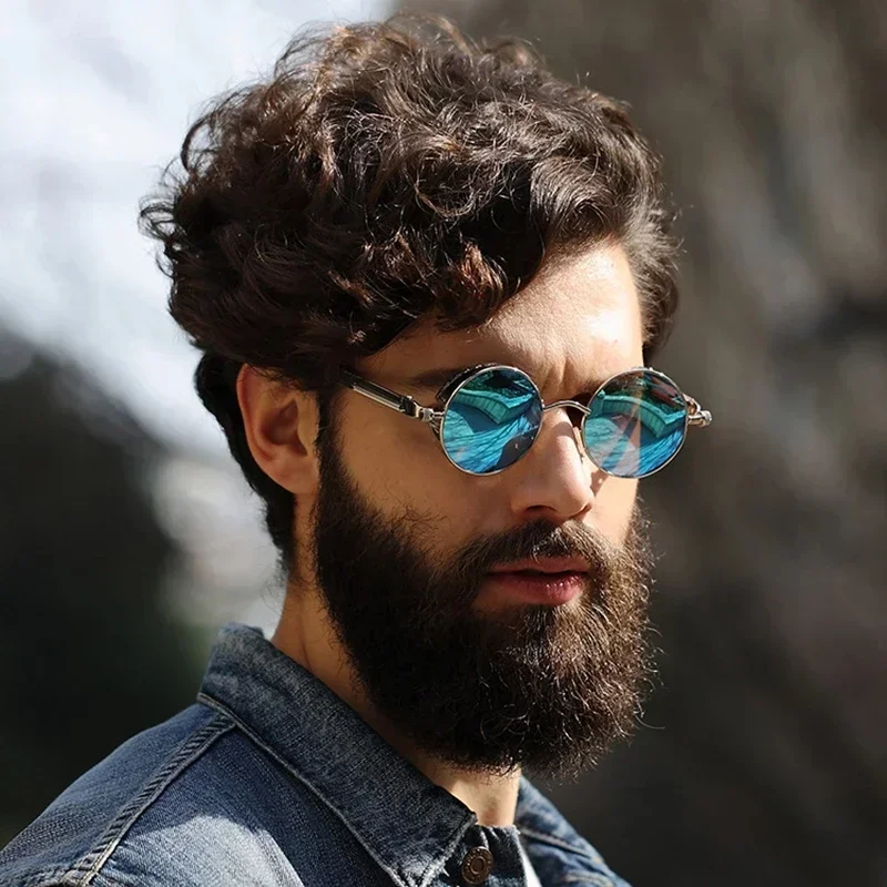 نظارات شمسية رياضية كلاسيكية أ - مراجعة Men'S Fashion Round Glasses وسعره
