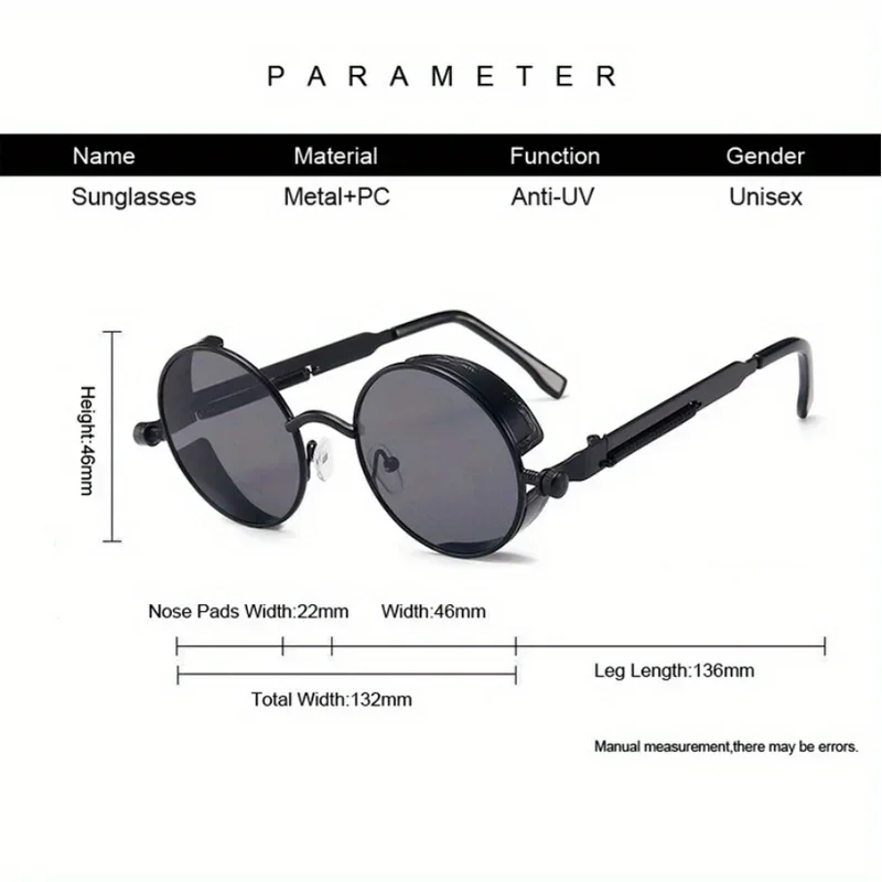 نظارات شمسية رياضية كلاسيكية أ - مراجعة Men'S Fashion Round Glasses وسعره