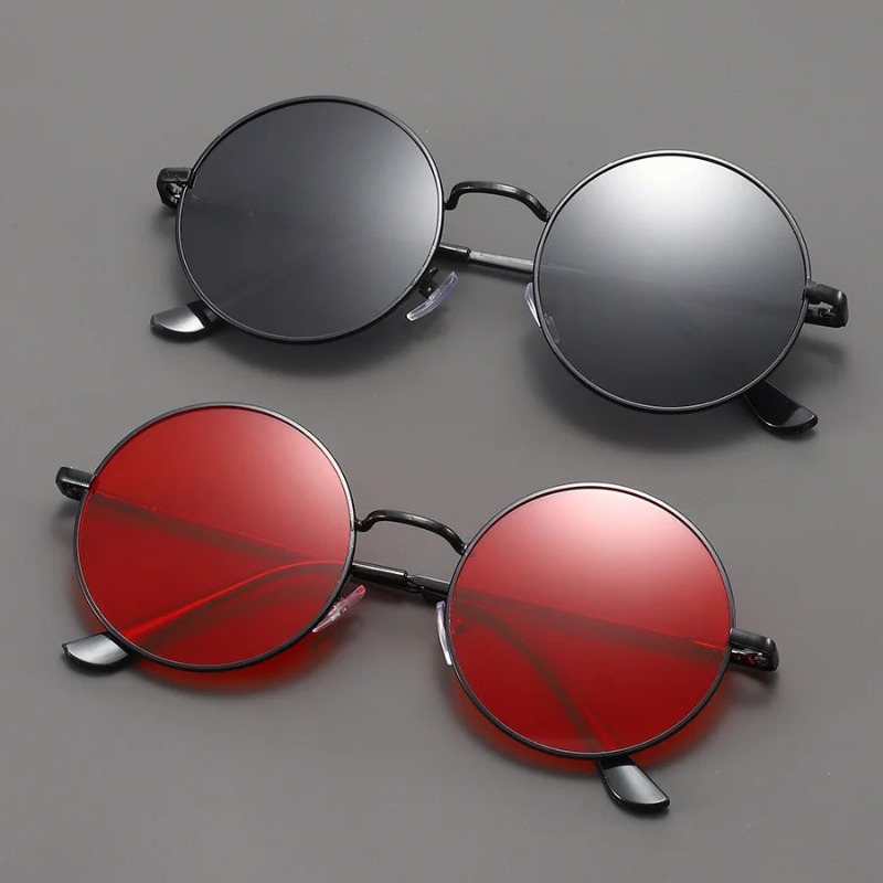 نظارات شمسية دائرية عصرية جديد - مراجعة Men'S Fashion Round Glasses وسعره