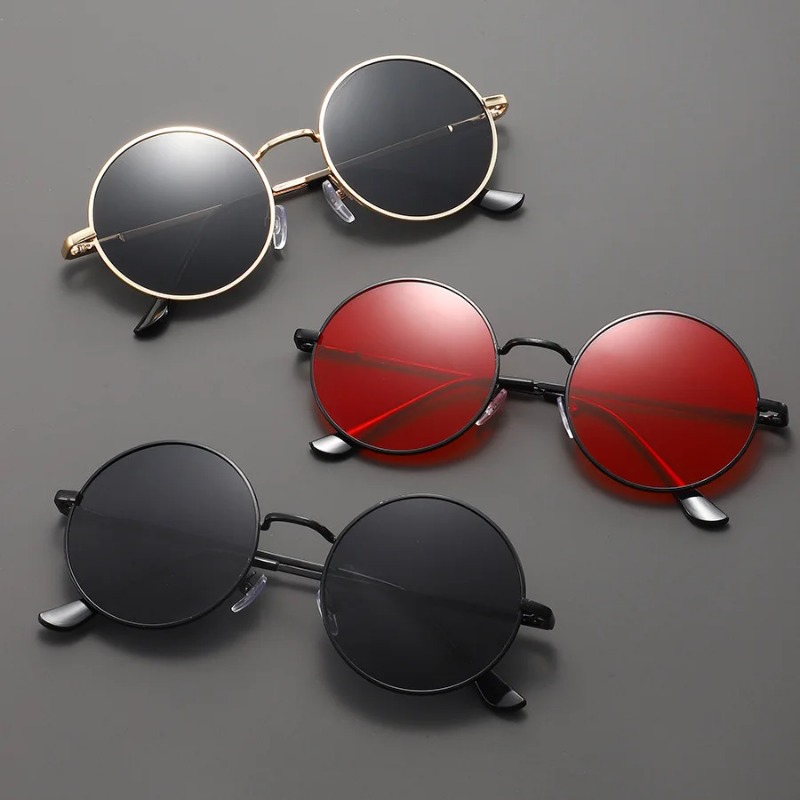 نظارات شمسية دائرية عصرية جديد - مراجعة Men'S Fashion Round Glasses وسعره